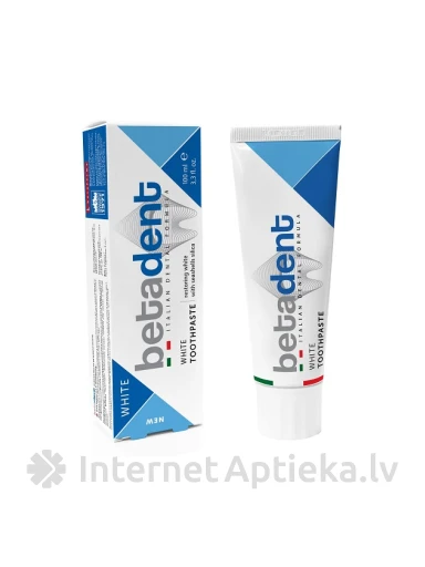 BETADENT WHITE zobu pasta, 100 ml | internetaptieka.lv