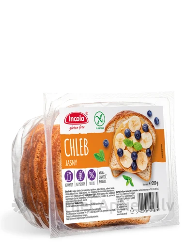 Incola Chleb Jasny gluteenivaba kerge sai, 200 g | internetaptieka.lv