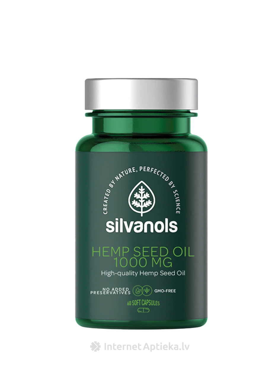 Silvanols Hemp Seed oil, 60 kapsulas | internetaptieka.lv