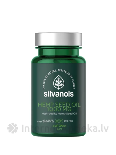 Silvanols Hemp Seed oil, 60 kapsulas | internetaptieka.lv