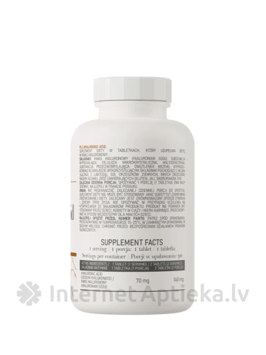 OstroVit Hyaluronic acid tabletes, 90 gb. | internetaptieka.lv