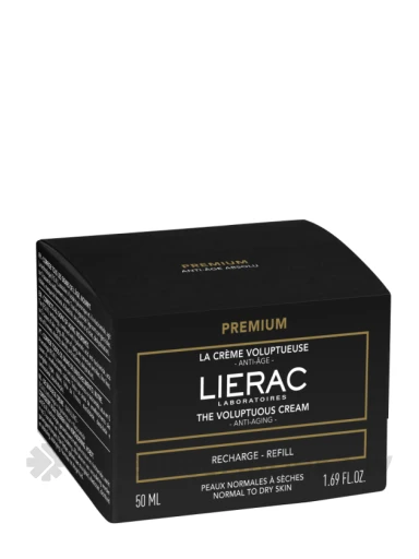 LIERAC PREMIUM VOLUPTUOUS vananemisvastane kreem normaalsele ja kuivale näonahale, täitepakend, 50 ml | internetaptieka.lv