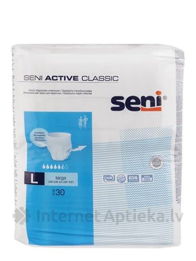 Seni Active Classic biksītes, L, 30 gb. | internetaptieka.lv