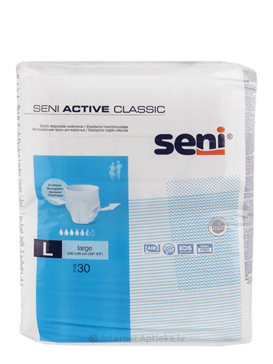 Seni Active Classic Трусики, L, 30 шт. | internetaptieka.lv