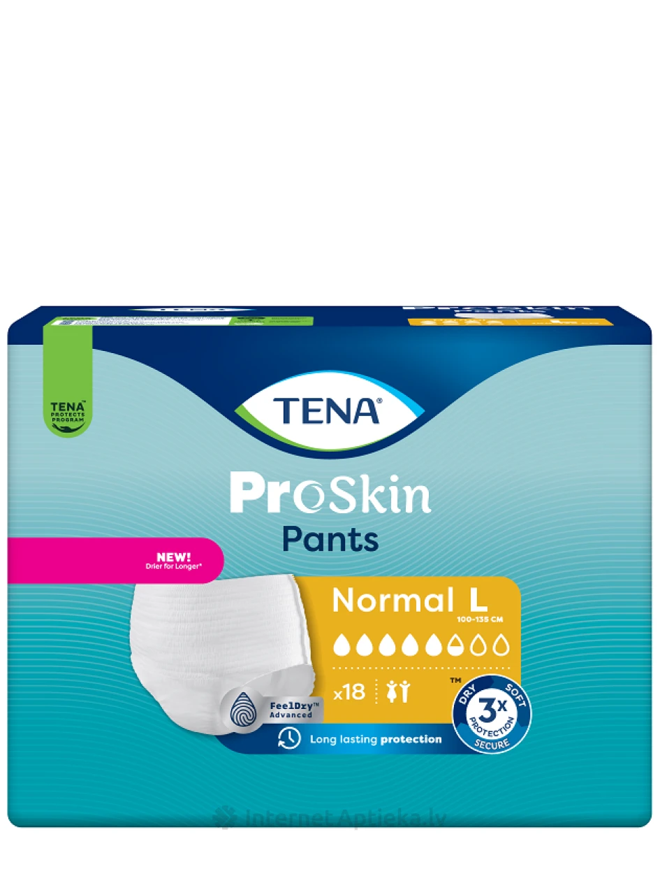 TENA Pants Tavalised L aluspüksid, 18 tükki. | internetaptieka.lv