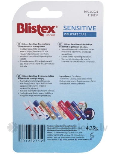 Blistex Sensitive lūpu balzams, 4.25 g | internetaptieka.lv