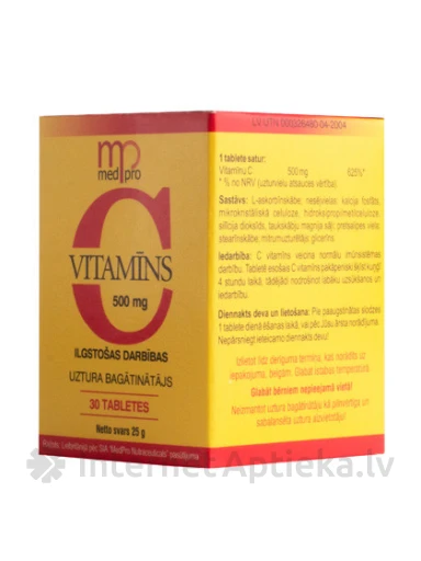 Medpro C-vitamiin, 30 tabletti | internetaptieka.lv
