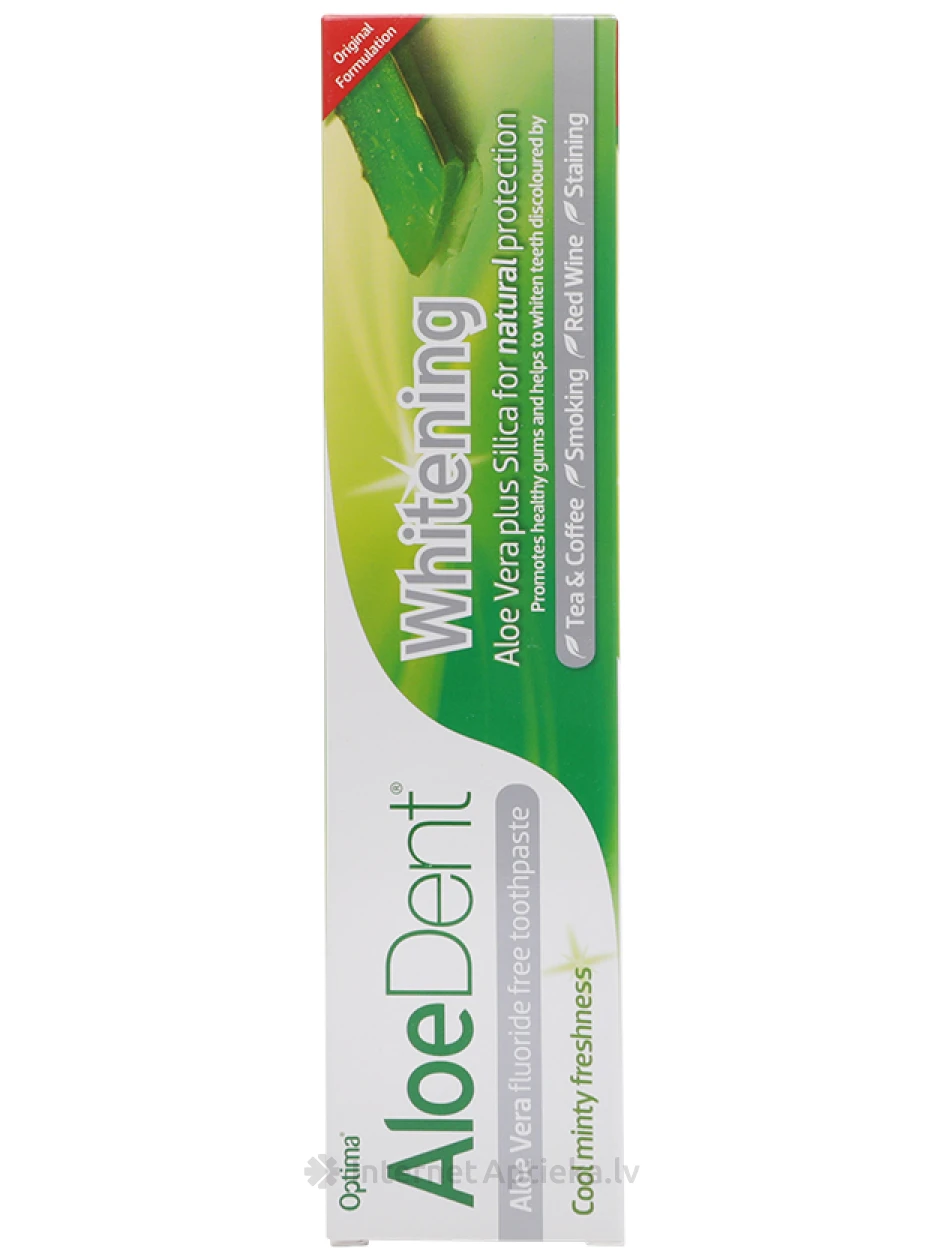AloeDent Whitening balinošā zobu pasta ar Aloe Vera (alveju), 100 ml | internetaptieka.lv
