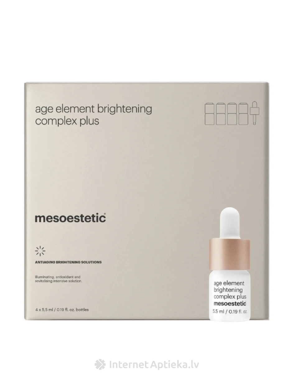 Mesoestetic age element® brightening complex plus - koncentrēts C vitamīna komplekss, 4 x 5, 5,5 ml | internetaptieka.lv