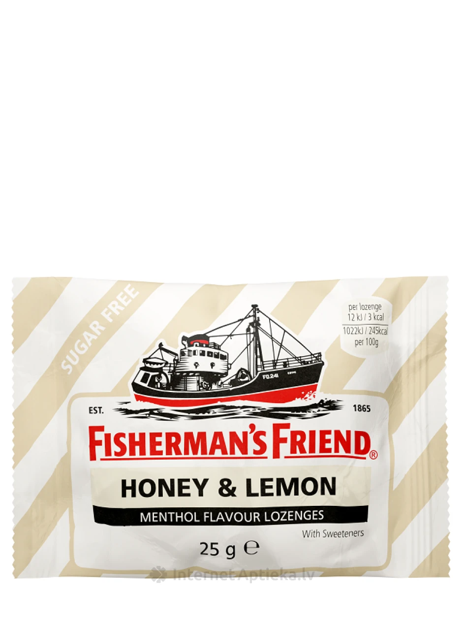 Fisherman’s Friend Medus-citronu atsvaidzinošas dražejas, 25 g | internetaptieka.lv