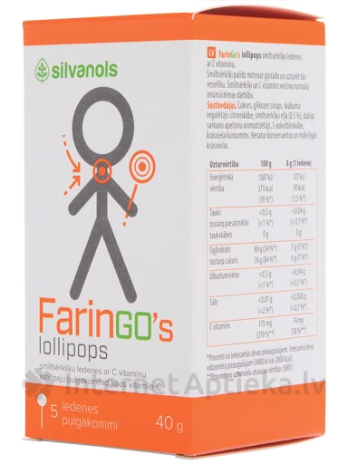 Silvanols FarinGos Lollipops ledenes, 5 gab. | internetaptieka.lv