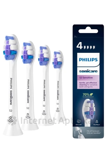 Philips Sonicare S2 Sensitive HX6054/87 zobu birstes galviņas, 4 gb. | internetaptieka.lv
