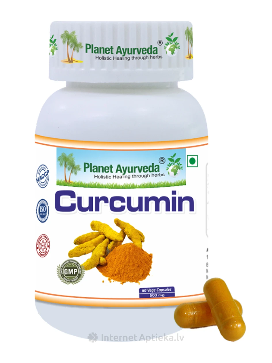 Planet Ayurveda® Kurkumas sakne 95% Organic, 60 kapsulas | internetaptieka.lv