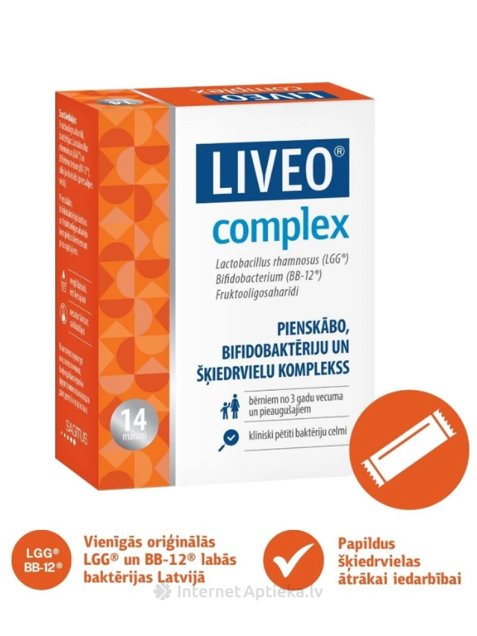 LIVEO® complex paciņas, 14 gb. | internetaptieka.lv