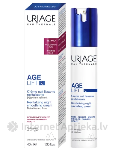URIAGE AGE LIFT atjaunojošs izlīdzinošs nakts krēms, 40 ml | internetaptieka.lv