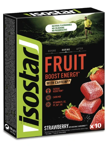 Isostar Marmelādes Energy Fruit Boost Strawberry, 10x10 g | internetaptieka.lv