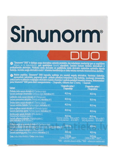 Sinunorm Duo, 15 kapslit | internetaptieka.lv