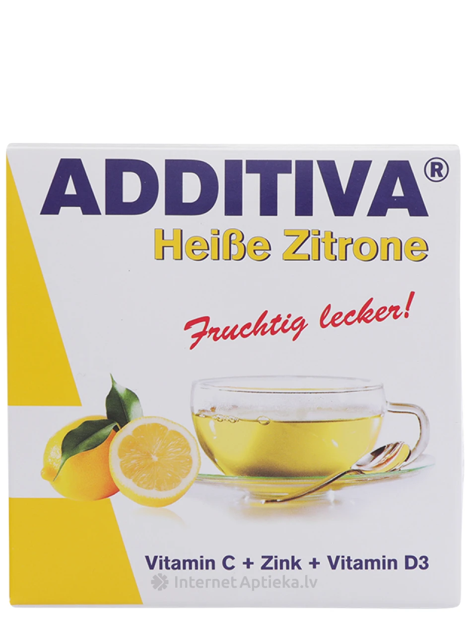 Additiva Heiser Zitrone горячий напиток Лимон, 10 пакетиков | internetaptieka.lv