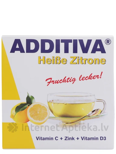 Additiva Heiser Zitrone горячий напиток Лимон, 10 пакетиков | internetaptieka.lv