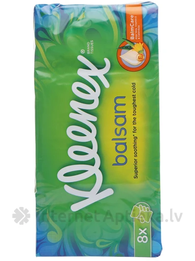 Kleenex Balsam salvetes, 8 paciņas | internetaptieka.lv