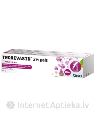 Troxevasin 2% Гель, 40 г | internetaptieka.lv