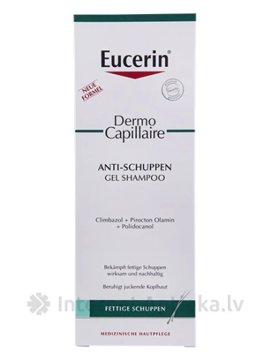 Eucerin Dermo Capillaire pretblaugznu šampūns taukainam skalpam, 250 ml | internetaptieka.lv