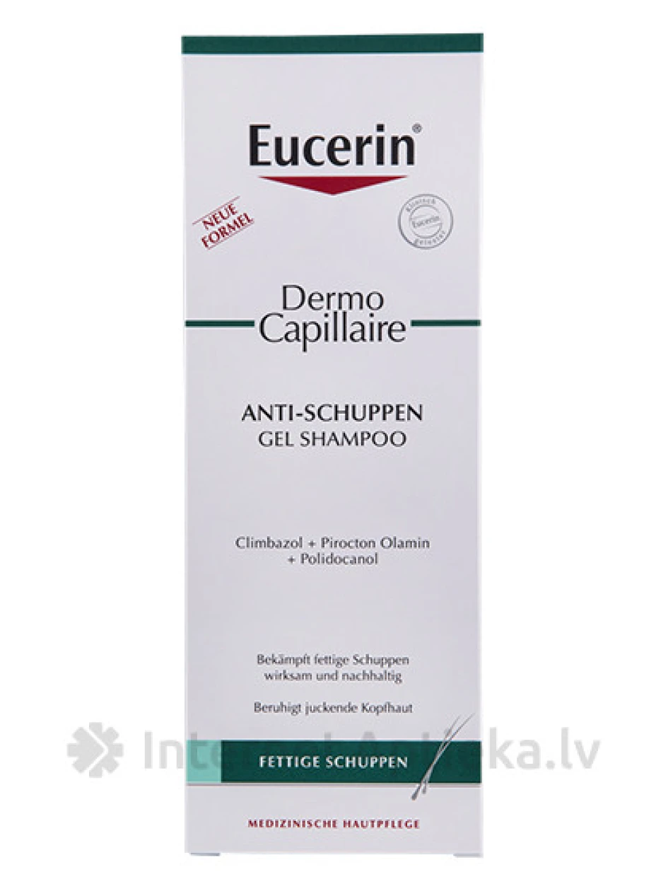 Eucerin Dermo Capillaire pretblaugznu šampūns taukainam skalpam, 250 ml | internetaptieka.lv