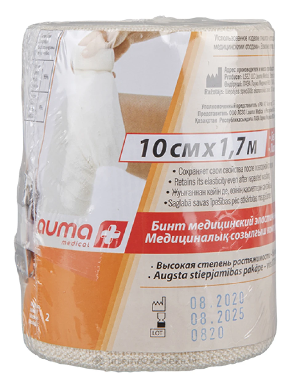 Lauma Medical elastīgā saite, 10 cm x 1.7 m, 1 gb. | internetaptieka.lv