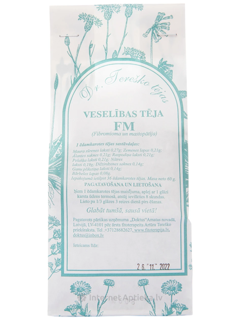 Dr. Tereško чай от Фибро мастопатии, 60г | internetaptieka.lv