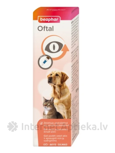Beaphar Oftal Līdzeklis acu tīrīšanai, 50 ml | internetaptieka.lv