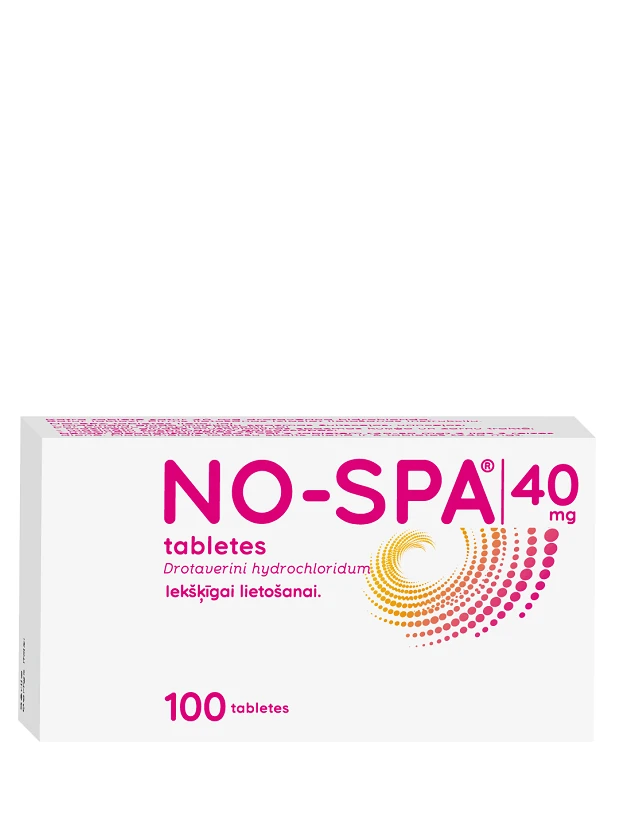Latvia product data sample: No-Spa, 100 tabletes