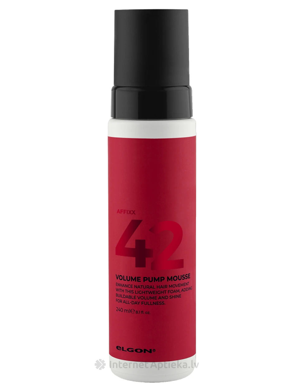ELGON AFFIXX мусс для придания объема волосам 42 VOLUME PUMP MOUSSE, 240 мл | internetaptieka.lv
