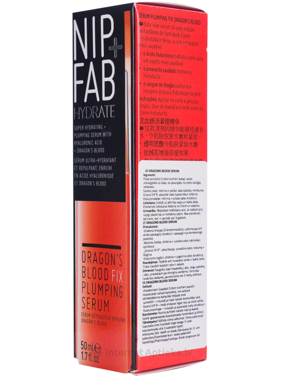 NIP+FAB Dragons Blood Fix сыворотка для лица , 50ml, 50 мл | internetaptieka.lv