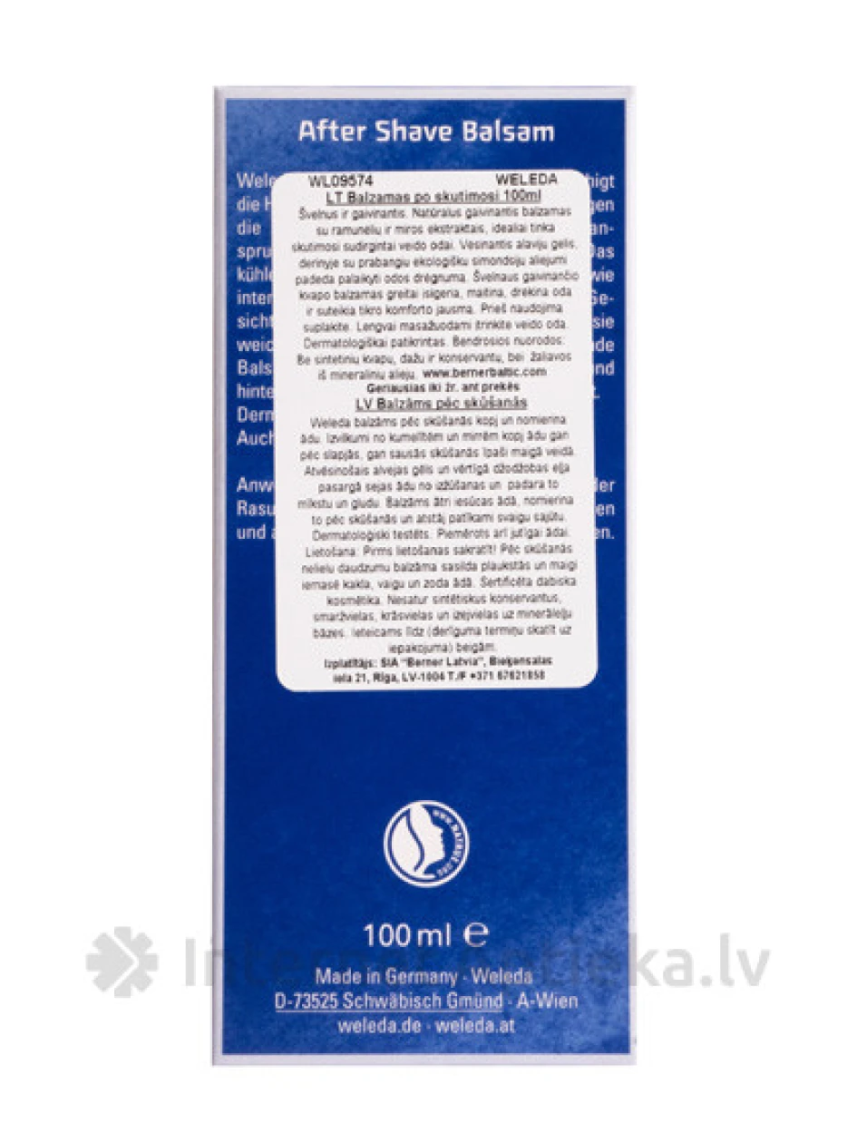 Weleda Balzams pēc skūšanās vīriešiem, 100 ml | internetaptieka.lv
