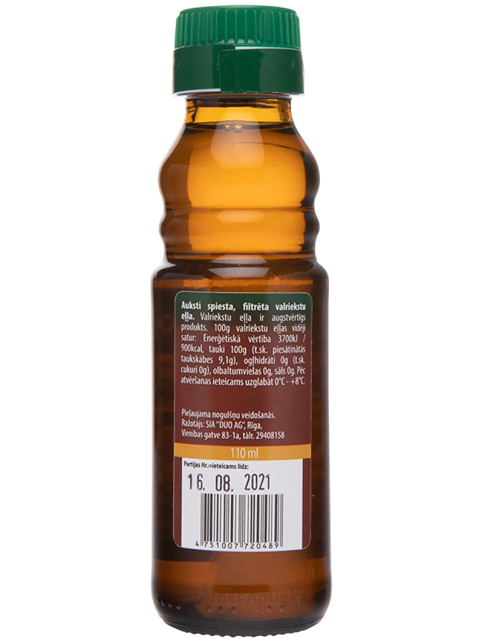 Valriekstu eļļa, 110 ml, | internetaptieka.lv