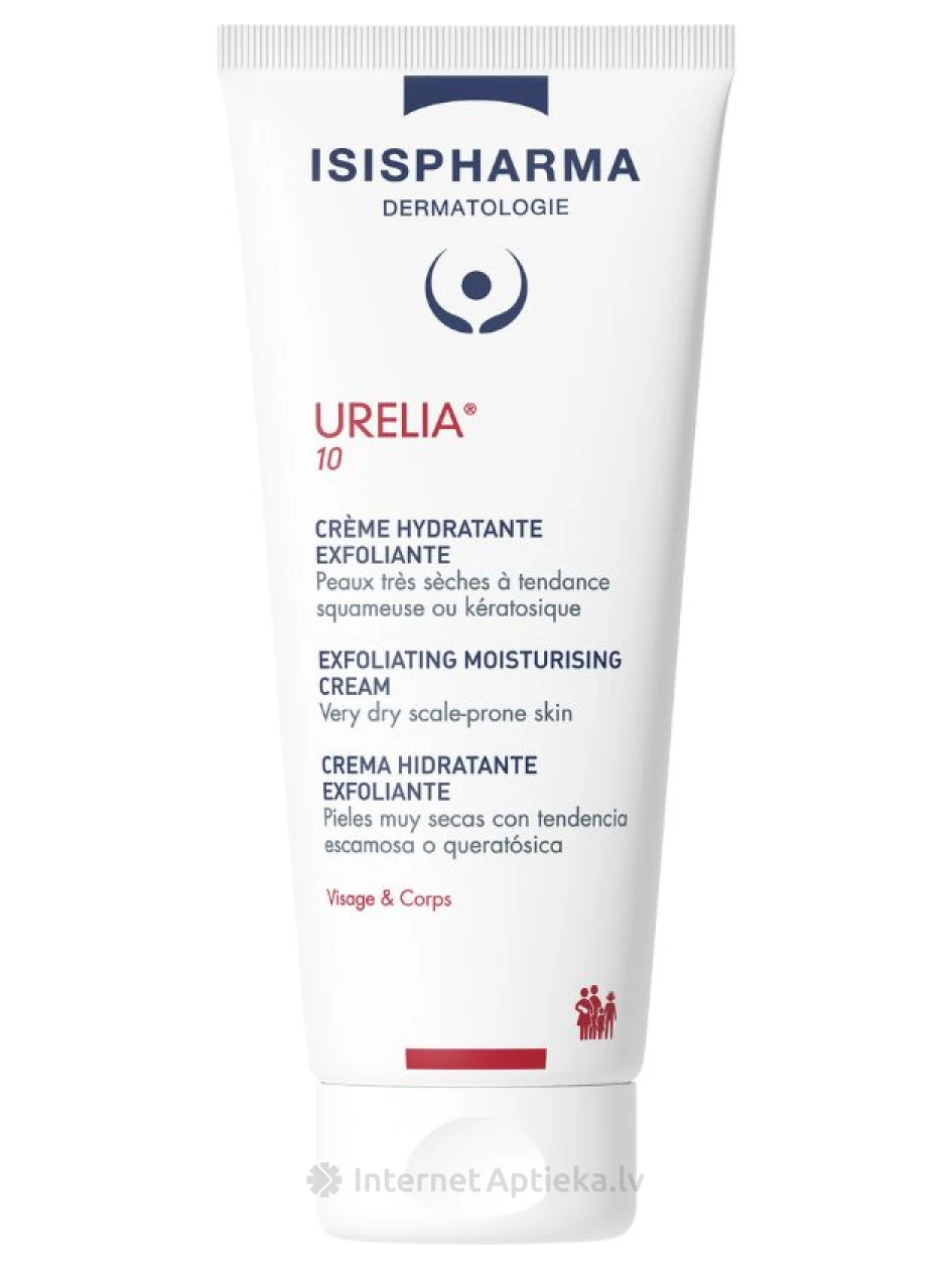 Эксфолиативный увлажняющий крем Isispharma Urelia 10 с карбамидом, 150 мл | internetaptieka.lv
