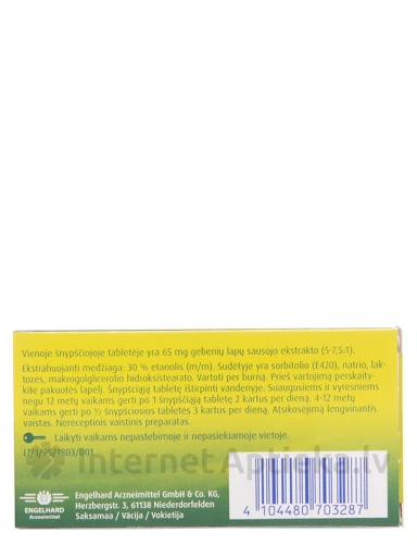 Prospan putojošās tabletes, 10 gb | internetaptieka.lv