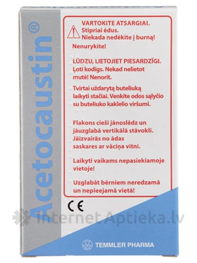 Acetocaustin раствор от бородавок, 0,5 мл | internetaptieka.lv