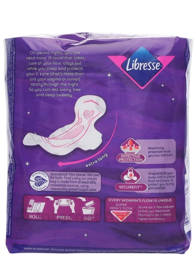 Libresse Goodnight Ultra Large nakts paketes, 8 gb. | internetaptieka.lv