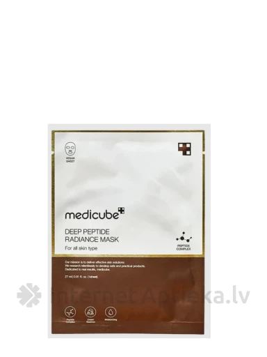 Medicube Deep Peptide Radiance Mask Sejas maska, 27 ml | internetaptieka.lv