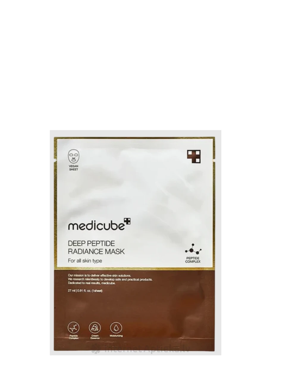 Medicube Deep Peptide Radiance Mask Sejas maska, 27 ml | internetaptieka.lv