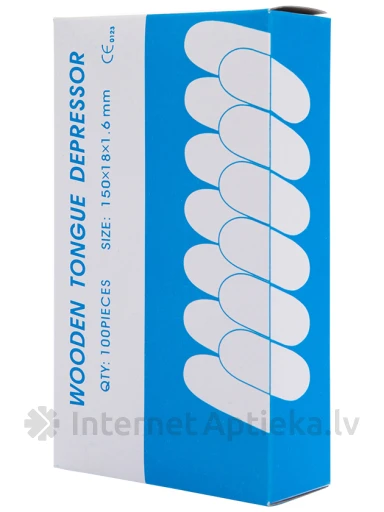 Olko puidust spaatlid 150mm x 18mm x 1,6mm, 100 tk. | internetaptieka.lv