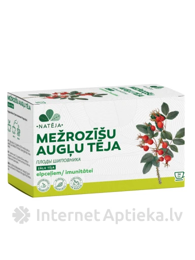 Natēja Rožu augļu tēja, 24 paciņas | internetaptieka.lv
