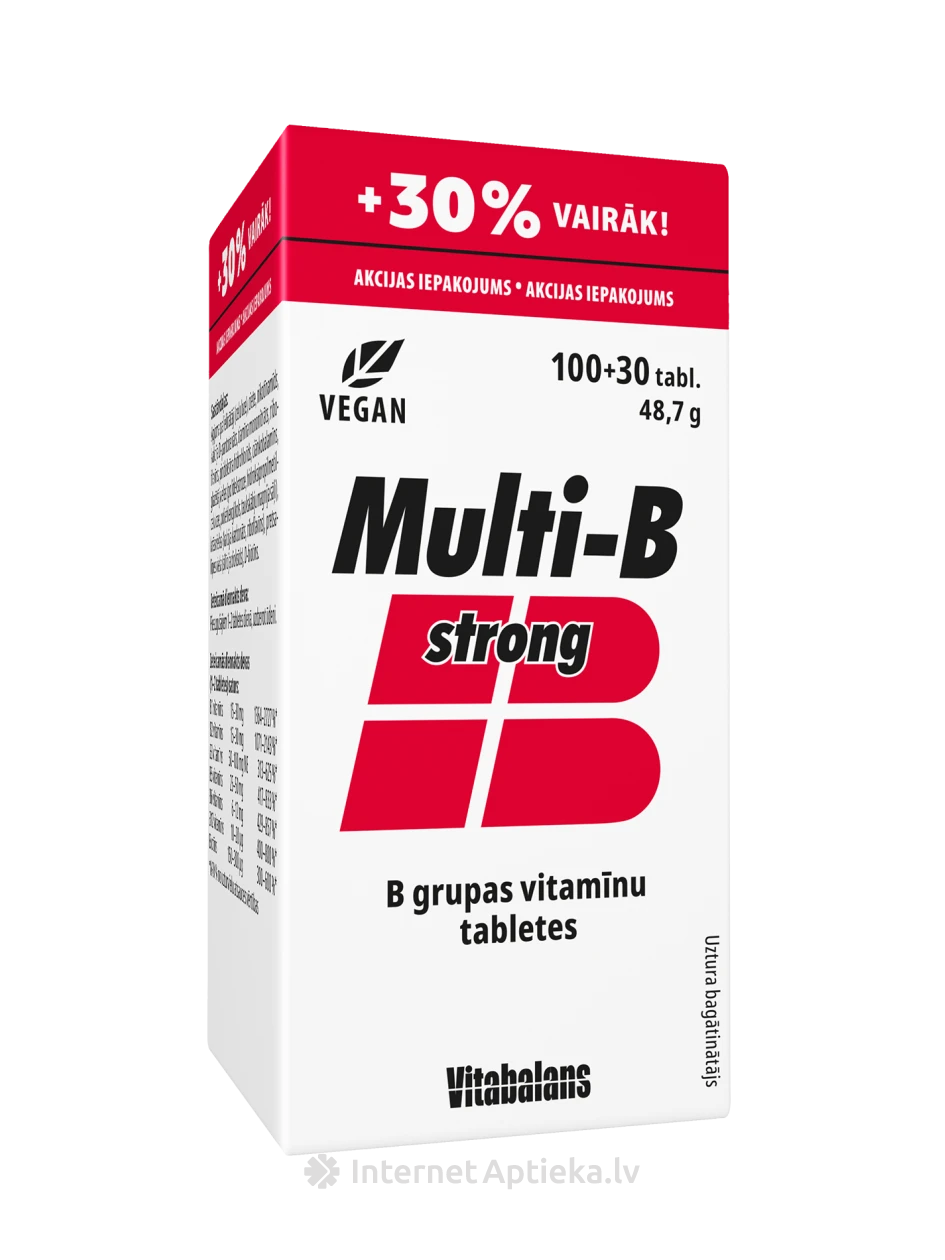 Multi B Tugev, 130 tabletti | internetaptieka.lv