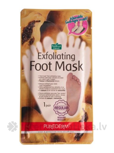Purederm Maska kāju eksfoliant "Vienmēr", 1 pāris | internetaptieka.lv