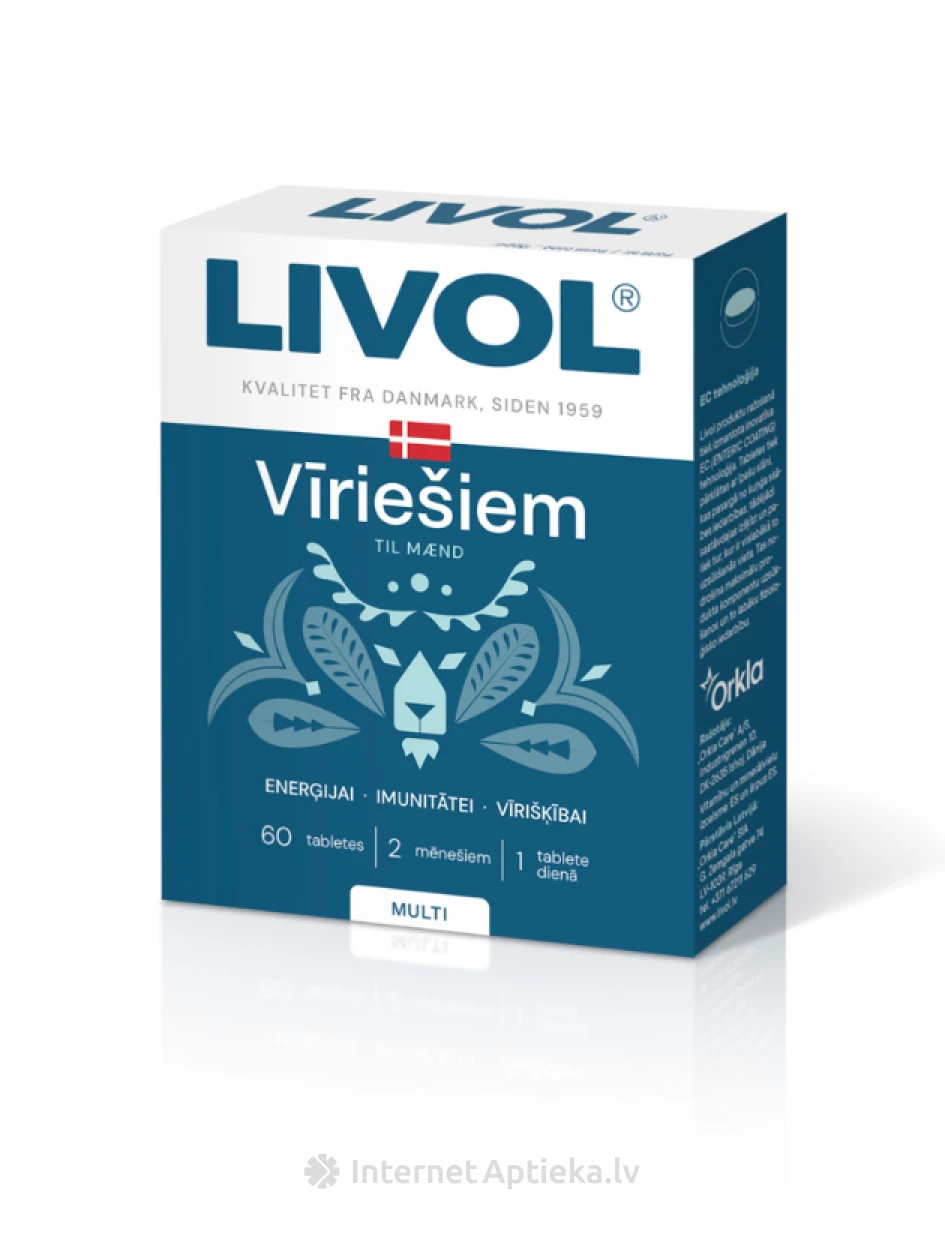 Livol Multi витамины для мужчин, 60 таблеток | internetaptieka.lv