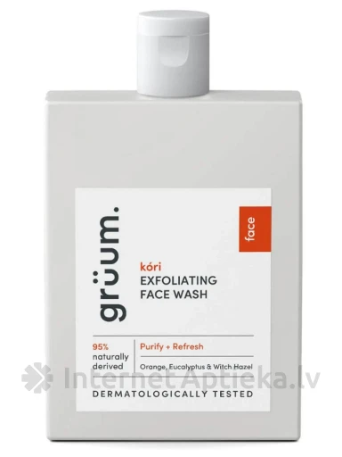 Grüum kori Exfoliating Kooriv näopesuvahend, 120 ml | internetaptieka.lv