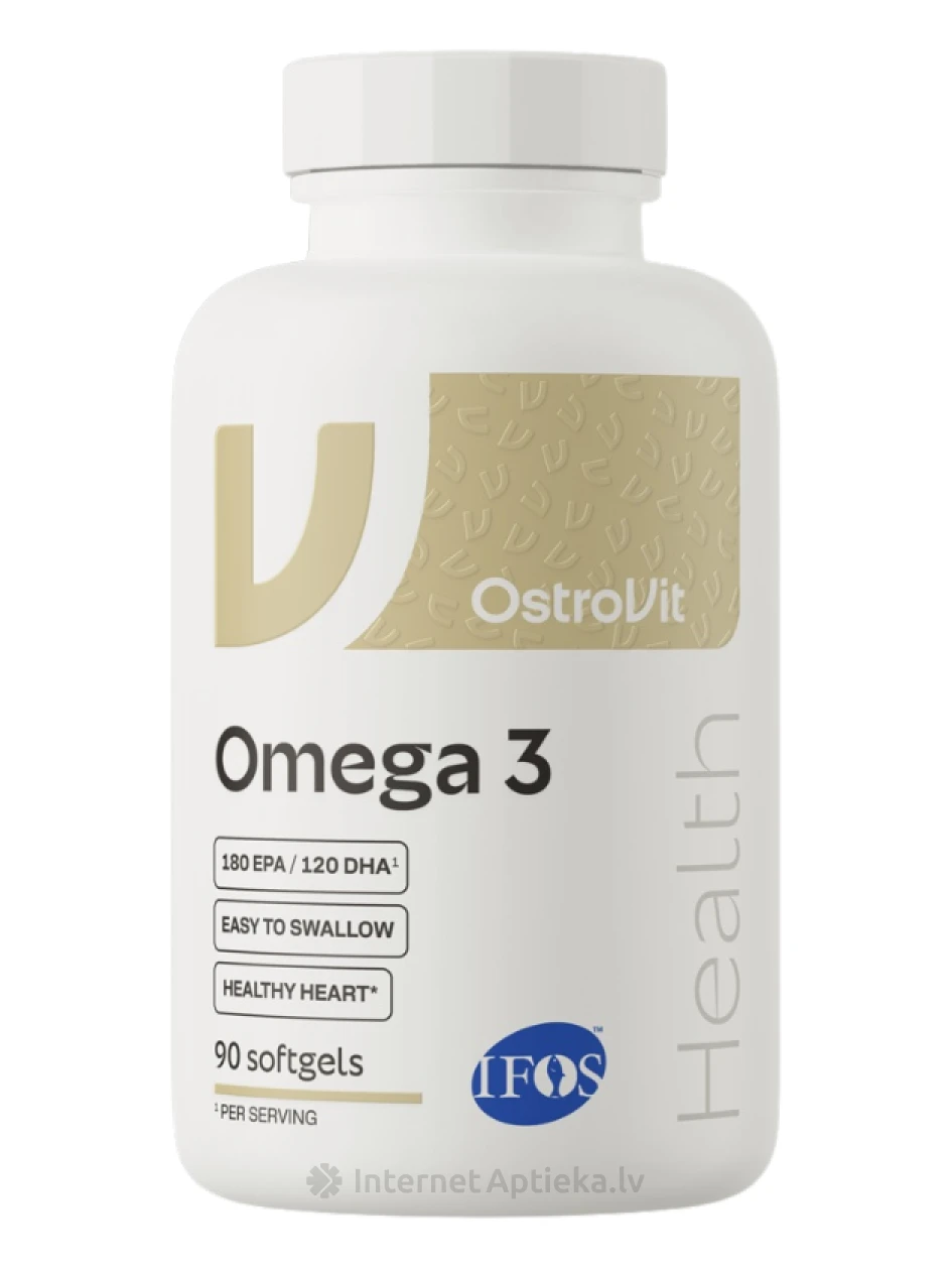 OstroVit Omega 3 Easy to Swallow капсулы, 90 шт. | internetaptieka.lv