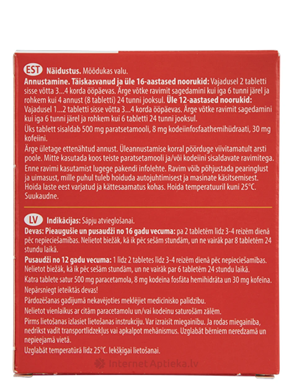 Solpadeine, 12 таблеток | internetaptieka.lv