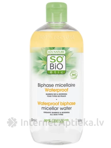 So Bio Divfāzu micelārais ūdens, 500 ml | internetaptieka.lv
